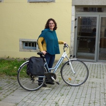 Béatrice à vélo