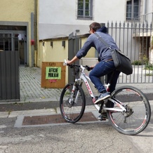 Ludovic à vélo