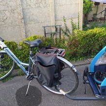 Béatrice en vélo cargo