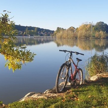 Un étang, un vélo