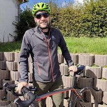 Maxime, notre super collègue/professeur vélo, bien équipé !