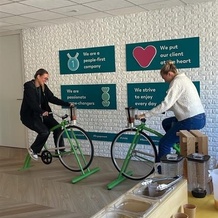 Animation Vélosmoothie Webhelp Chalon - 20/09 - Promotion du challenge de la mobilité