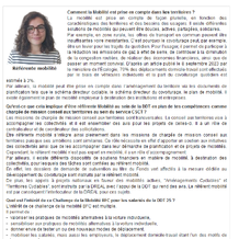 Notre référente Mobilité nous parle de l'intérêt du Challenge et comment sont est en compte la Mobilité deans les territoires !