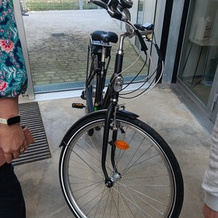 Un des vélos éléctriques du pôle Viotte pour se rendre en réunion autrement !