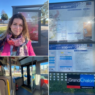 En bus via la ligne zoom du grand chalon