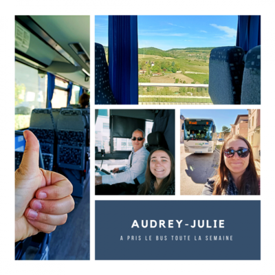 Audrey-Julie et le chauffeur du bus qu'elle prenait le matin et le soir pendant 3 jours !!