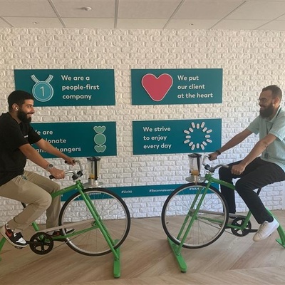 Animation Vélosmoothie Webhelp Chalon - 20/09 - Promotion du challenge de la mobilité