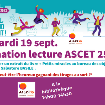 Emprunter un livre à la Bibliothèque ASCET 25 pour vos trajets en train c'est top !