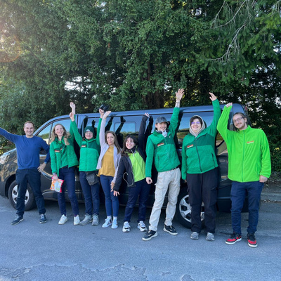 Trajet en mini bus pour les bisontins qui se rendent au travail !