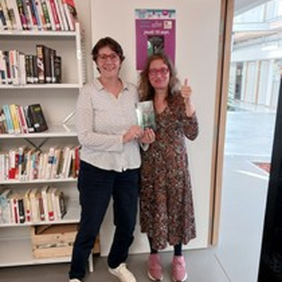 Après la lecture publique à la bibliothèque de l'ASCET, Selfi pour "Paris-Briancon"