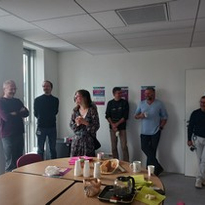 Moment de détente  lors du tirage au sort "Challenge de la Mobilité, DDT 25, édition 2024