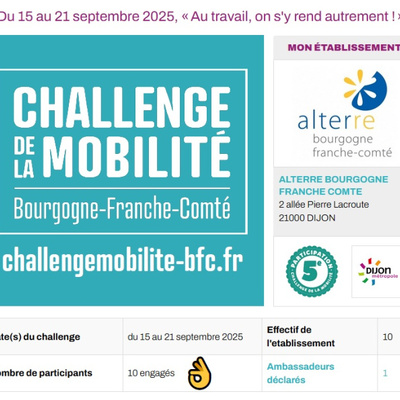 Alterre au challenge de la mobilité 2025