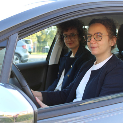 Jessica et Solène en covoiturage