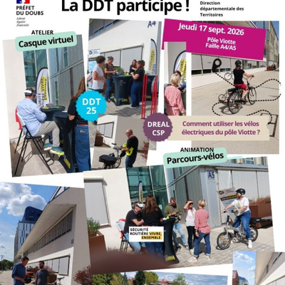 Le 17 sept. 2026 Formation SR avec casque virtuel / parcours Vélos électrique / DDT/Dreal cité Viotte