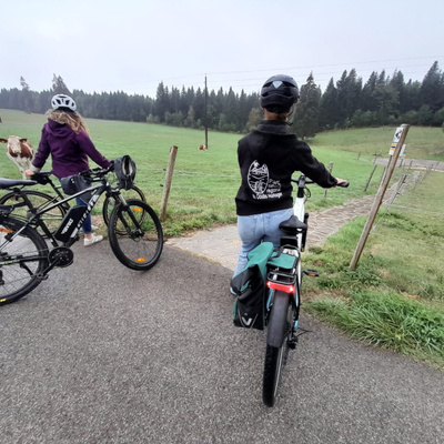 Sortie vélo - test VAE. Crédit : Alizée Betsch