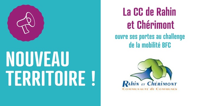 Nouveau territoire partenaire du challenge : La CC de Rahin et Chérimont