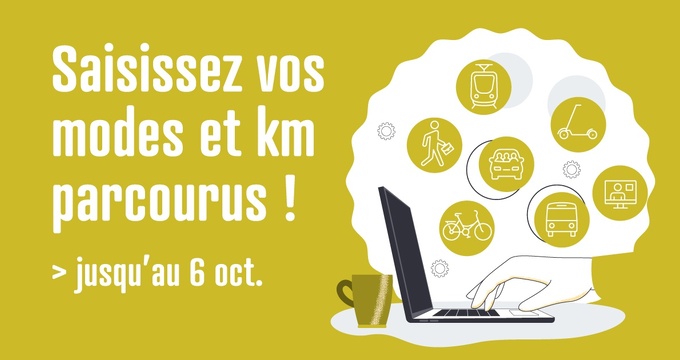 Saisissez vos modes et km parcourus !