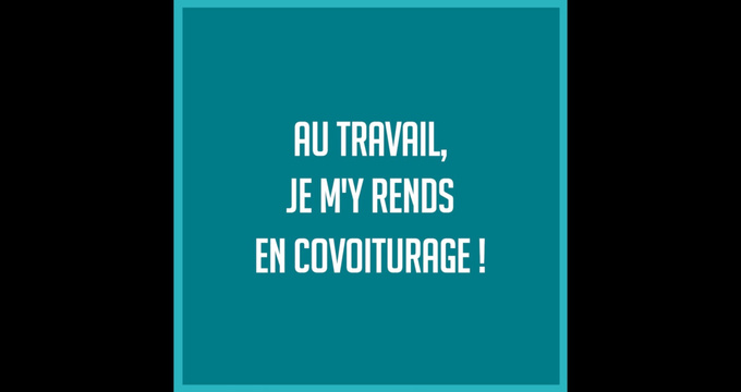 Au travail, on s'y rend en covoiturage !