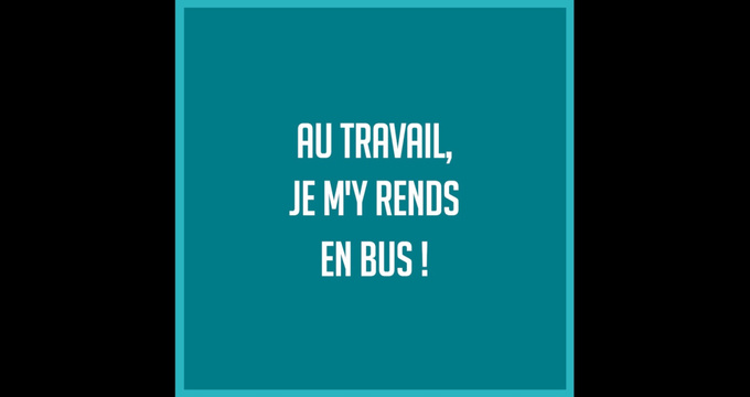 Au travail on s'y rend en bus !